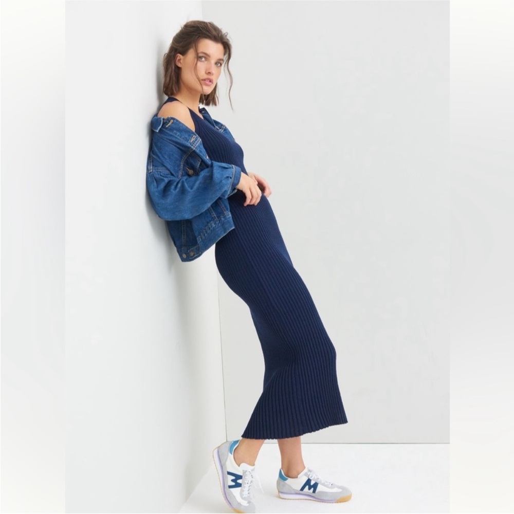 Anthropologie Blue Maxi Dress